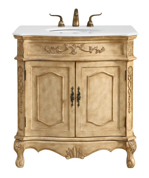Elegant Lighting - VF10132AB-VW - Single Bathroom Vanity - Danville - Antique beige