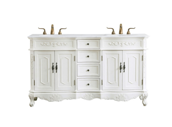 Elegant Lighting - VF10160DAW-VW - Double Bathroom Vanity - Danville - Antique white