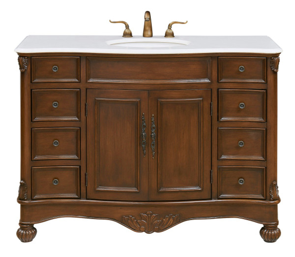 Elegant Lighting - VF-1034-VW - Single Bathroom Vanity - Windsor - Brown