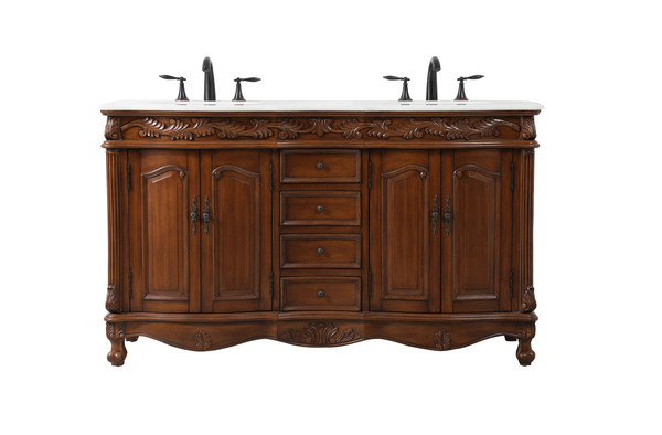 Elegant Lighting - VF-1049TK-VW - Double Bathroom Vanity - Windsor - Teak