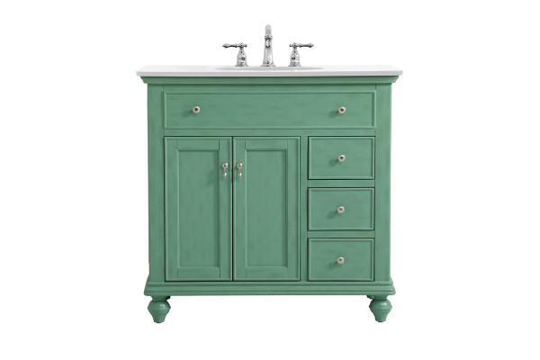 Elegant Lighting - VF12336VM-VW - Single Bathroom Vanity - Otto - Vintage mint