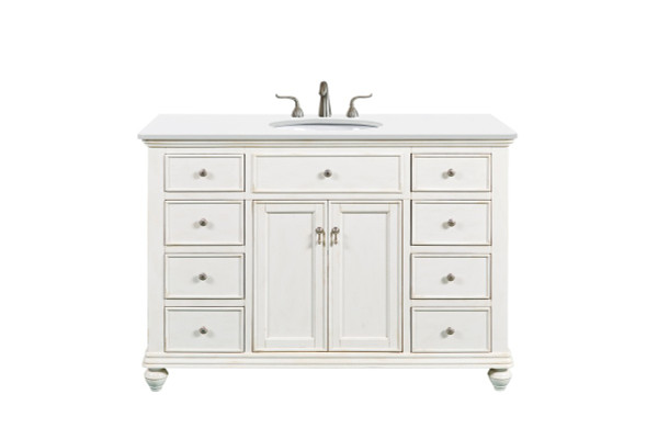 Elegant Lighting - VF12348AW-VW - Single Bathroom Vanity - Otto - Antique white