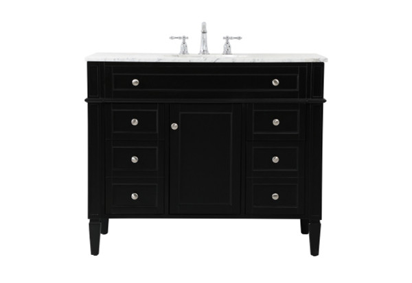 Elegant Lighting - VF12542BK - Single Bathroom Vanity - Park Avenue - black
