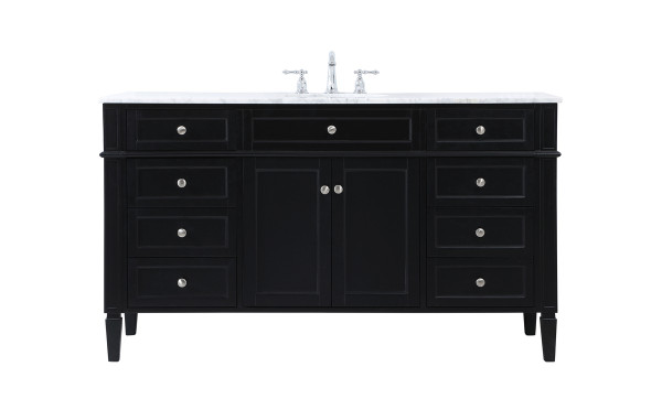 Elegant Lighting - VF12560BK - Single Bathroom Vanity - Park Avenue - black