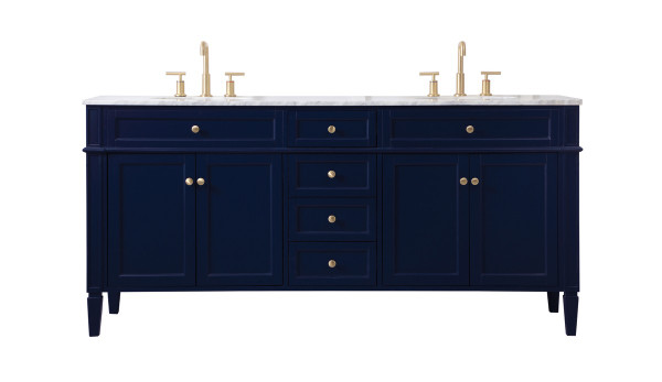 Elegant Lighting - VF12572DBL - Double Bathroom Vanity - Park Avenue - blue
