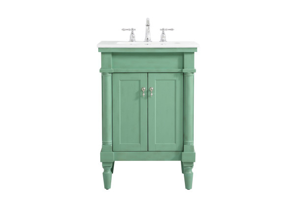 Elegant Lighting - VF13024VM-VW - Single Bathroom Vanity - Lexington - Vintage mint
