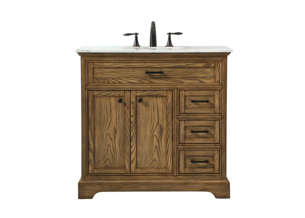 Elegant Lighting - VF15036DW - Single Bathroom Vanity - Americana - driftwood