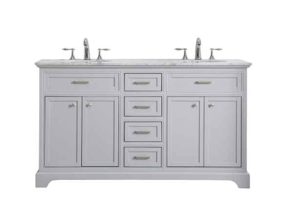 Elegant Lighting - VF15060DGR - Double Bathroom Vanity Set - Americana - Light Grey