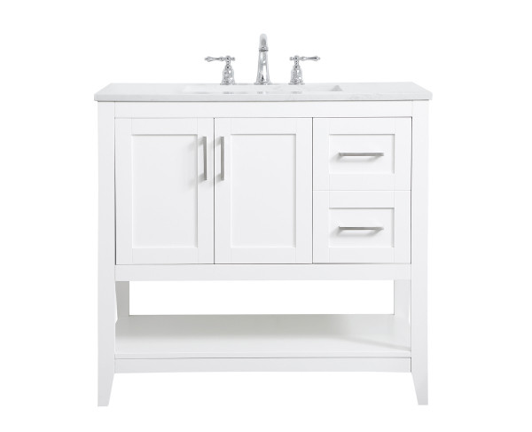 Elegant Lighting - VF16036WH - Single Bathroom Vanity - aubrey - White