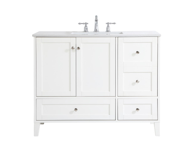 Elegant Lighting - VF18042WH - Single Bathroom Vanity - sommerville - White