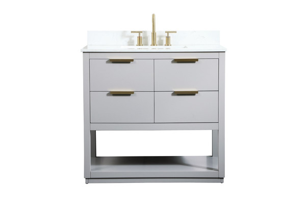 Elegant Lighting - VF19236GR-BS - Vanity Sink Set - Larkin - Grey