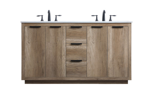 Elegant Lighting - VF19460DNT - Double Bathroom Vanity - Blake - Natural Oak