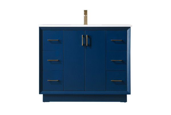 Elegant Lighting - VF19642BL - SIngle Bathroom Vanity - Hayes - Blue