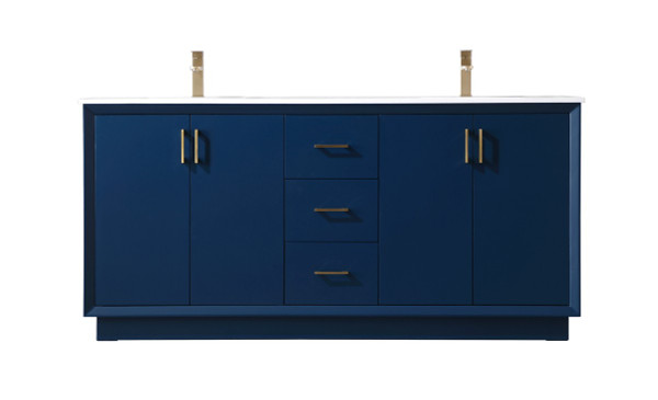 Elegant Lighting - VF19672DBL - Double Bathroom Vanity - Hayes - Blue
