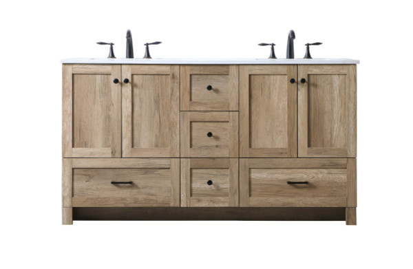Elegant Lighting - VF2860DNT - Double Bathroom Vanity - Soma - Natural Oak