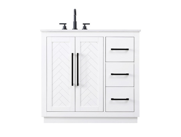 Elegant Lighting - VF29036WH - Bathroom Vanity - Chase - White