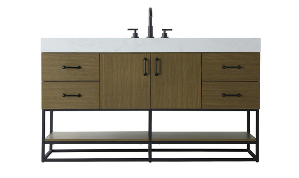Elegant Lighting - VF29260MCB - Bathroom Vanity - Caroline - Chestnut Brown