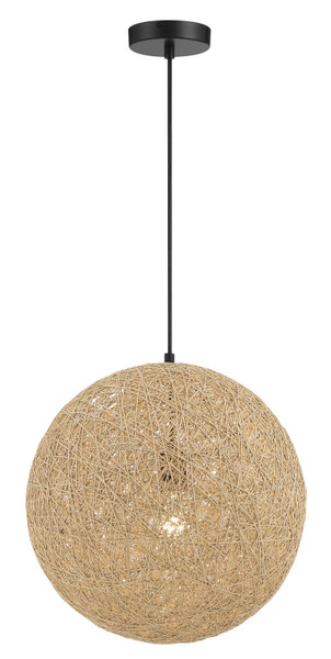 George Kovacs - P5570-66A - One Light Pendant - Entwined - Coal Black