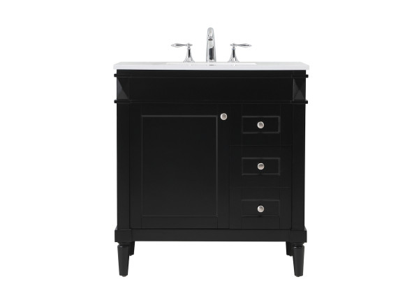 Elegant Lighting - VF31832BK - Single Bathroom Vanity - Bennett - black