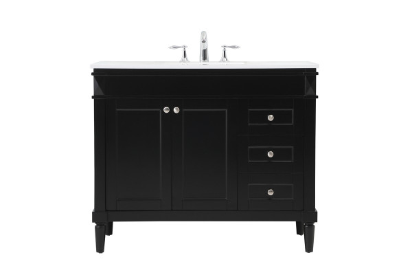 Elegant Lighting - VF31842BK - Single Bathroom Vanity - Bennett - black