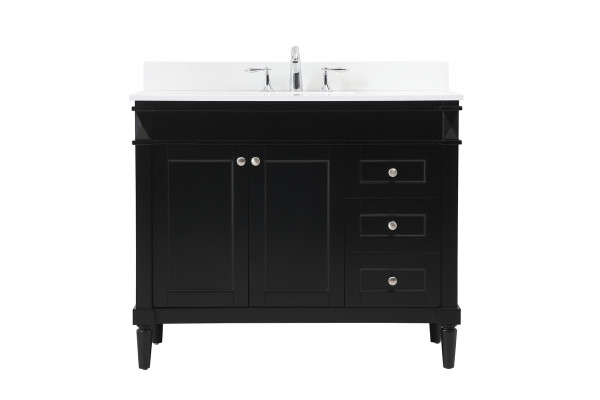 Elegant Lighting - VF31842BK-BS - Single Bathroom Vanity - Bennett - black