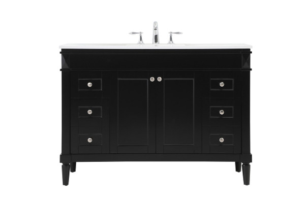Elegant Lighting - VF31848BK - Single Bathroom Vanity - Bennett - black