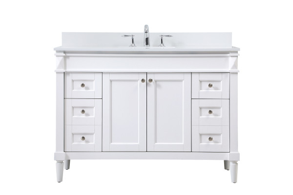 Elegant Lighting - VF31848WH-BS - Single Bathroom Vanity - Bennett - white