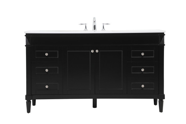 Elegant Lighting - VF31860BK - Single Bathroom Vanity - Bennett - black