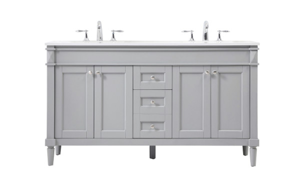 Elegant Lighting - VF31860DGR - Double Bathroom Vanity - Bennett - Grey