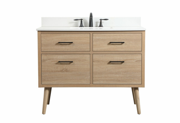 Elegant Lighting - VF41042MW-BS - Single Bathroom Vanity - Boise - Mango Wood