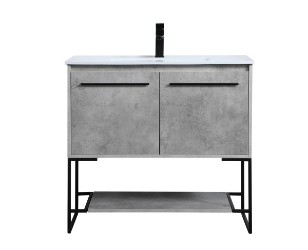 Elegant Lighting - VF42036CG - Single Bathroom Vanity - Gerard - Concrete Grey
