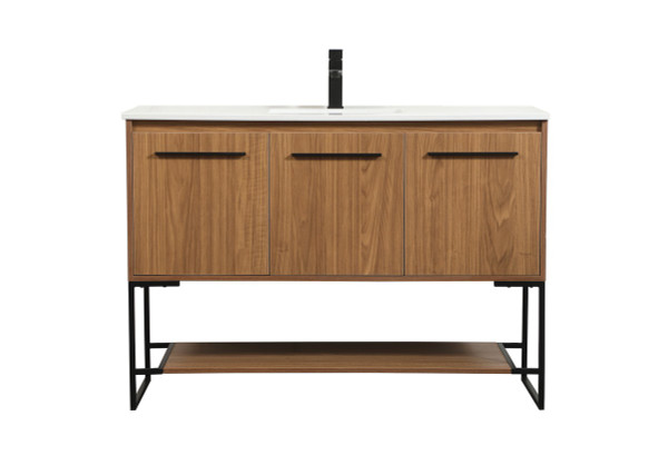 Elegant Lighting - VF42548WB - Single Bathroom Vanity - Sloane - Walnut Brown