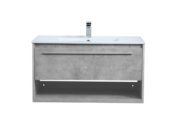 Elegant Lighting - VF43036CG - Single Bathroom Floating Vanity - Kasper - Concrete Grey