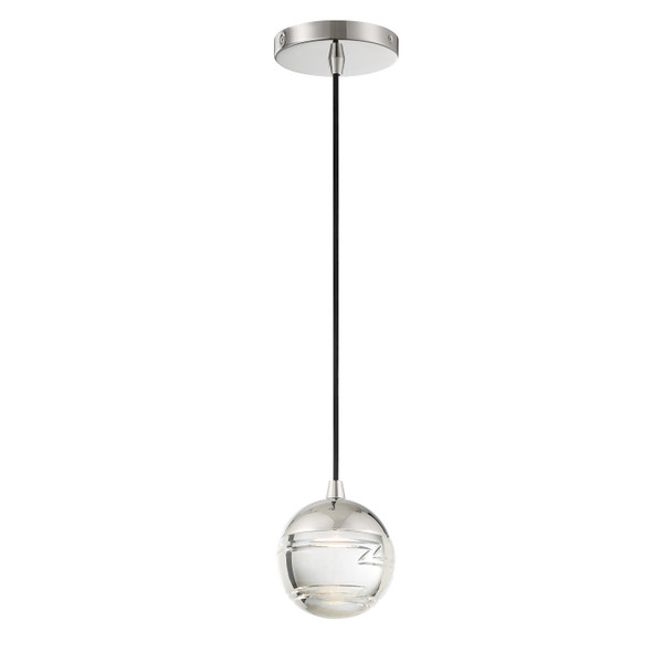 George Kovacs - P5591-613-L - LED Mini Pendant - Hail - Polished Nickel