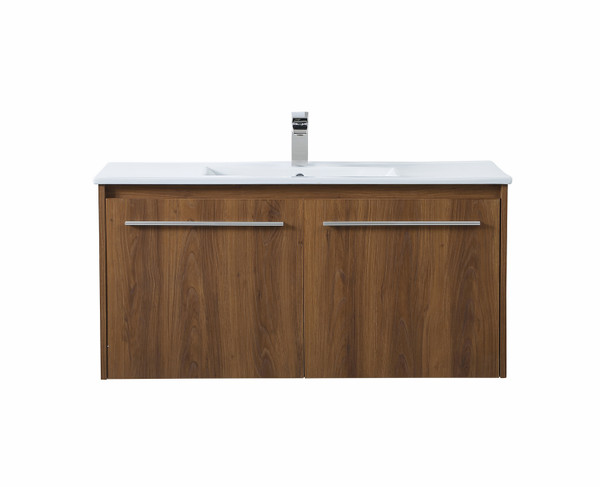 Elegant Lighting - VF45040WB - Single Bathroom Floating Vanity - Tessa - Walnut Brown