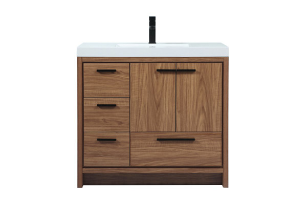 Elegant Lighting - VF46036WB - Single Bathroom Vanity - Wyatt - walnut brown