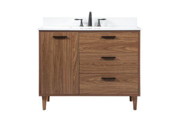 Elegant Lighting - VF47042WB-BS - Single Bathroom Vanity - Baldwin - walnut brown
