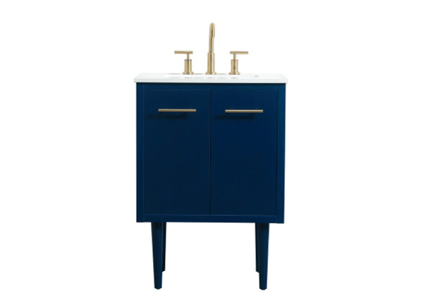 Elegant Lighting - VF48024MBL - Single Bathroom Vanity - Cyrus - Blue