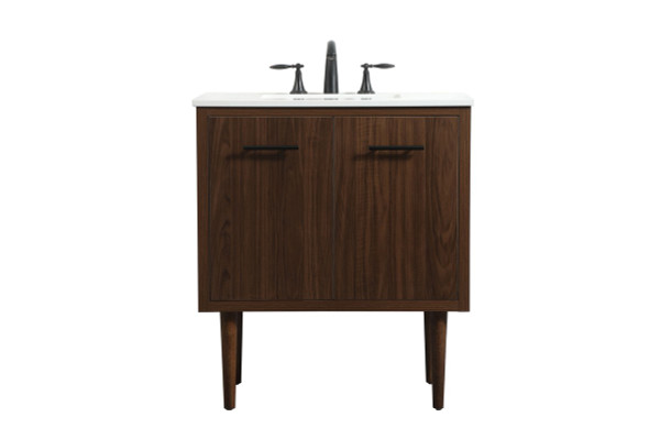 Elegant Lighting - VF48030MWT - Single Bathroom Vanity - Cyrus - Walnut