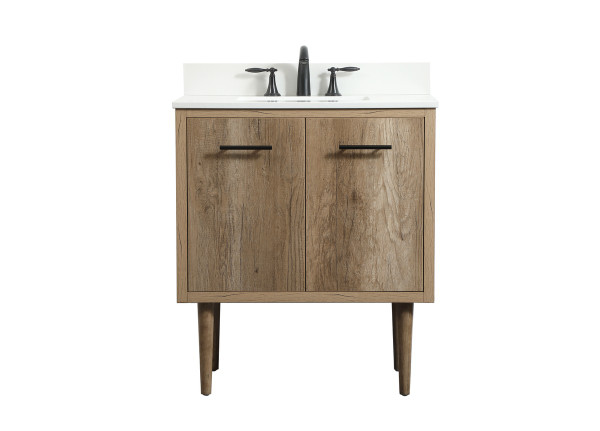 Elegant Lighting - VF48030NT-BS - Single Bathroom Vanity - Cyrus - Natural oak