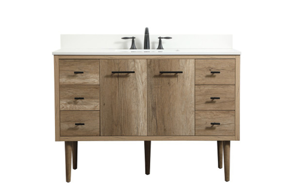 Elegant Lighting - VF48048NT-BS - Single Bathroom Vanity - Cyrus - Natural oak