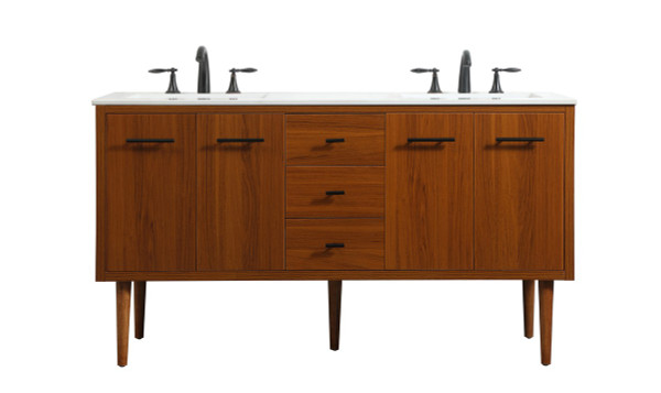 Elegant Lighting - VF48060DMTK - Single Bathroom Vanity - Cyrus - Teak