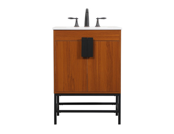 Elegant Lighting - VF48824MTK - Single Bathroom Vanity - Eugene - Teak