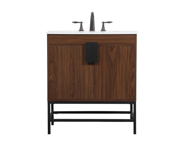 Elegant Lighting - VF48830MWT - Single Bathroom Vanity - Eugene - Walnut