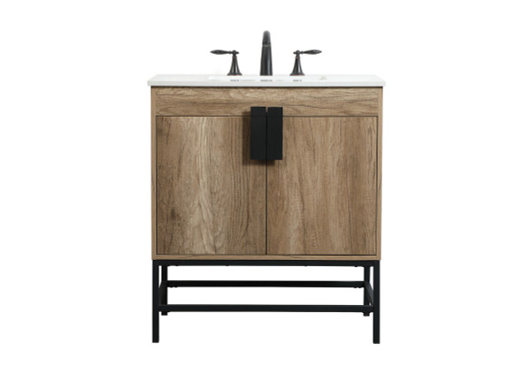 Elegant Lighting - VF48830NT - Single Bathroom Vanity - Eugene - Natural Oak