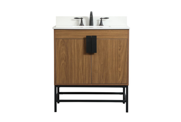 Elegant Lighting - VF48830WB-BS - Single Bathroom Vanity - Eugene - Walnut Brown