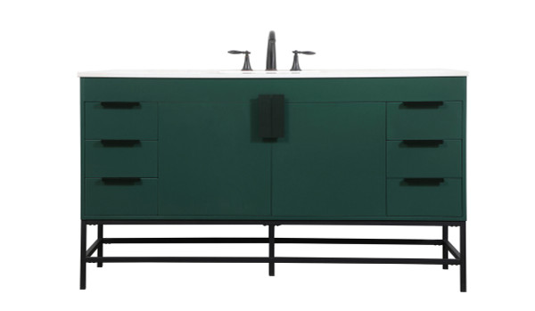 Elegant Lighting - VF48860MGN - Single Bathroom Vanity - Eugene - Green