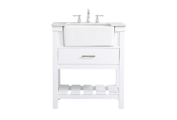 Elegant Lighting - VF60130WH - Single Bathroom Vanity - Clement - white