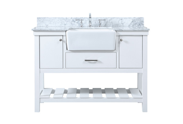 Elegant Lighting - VF60148WH-BS - Single Bathroom Vanity - Clement - white