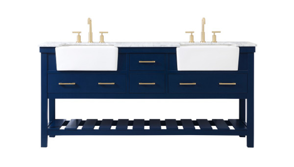 Elegant Lighting - VF60172DBL - Double Bathroom Vanity - Clement - blue